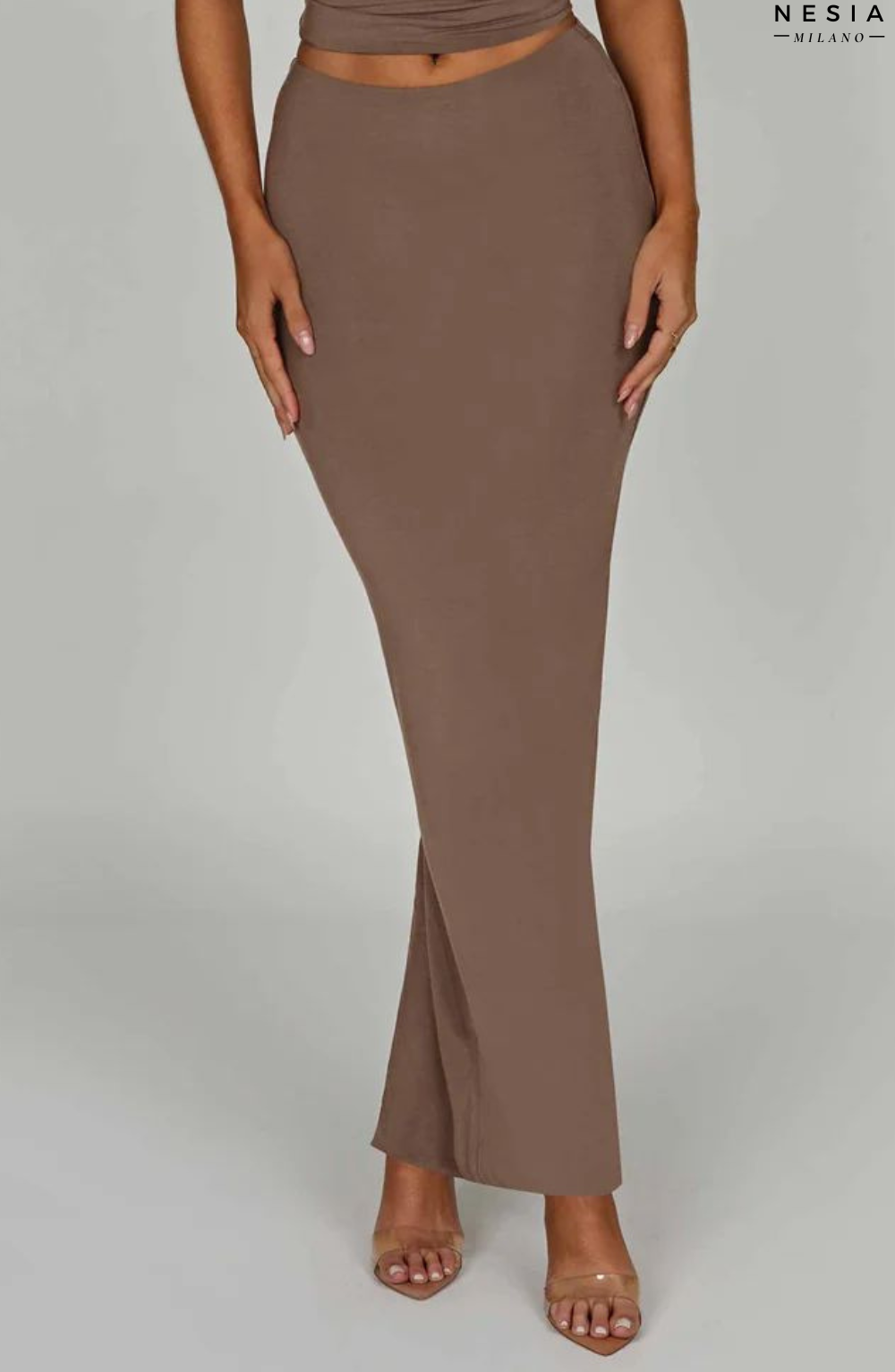 Mocha Long Skirt