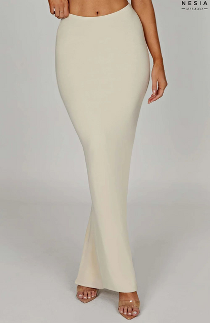 Cream Long Skirt