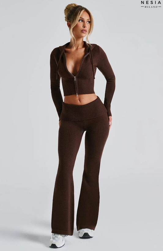 Chocolate Knit Pants by Nesia