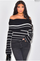 Soft Striped Boat-Neck Jumper by Nesia